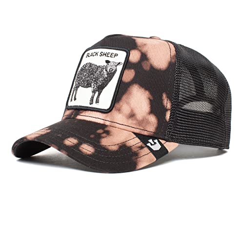 Goorin Bros. The Farm Acid Wash Unisex verstellbare Trucker-Kappe, Schwarz/Acid Sheep (das Schwarze Schaf), Einheitsgröße von Goorin Bros.