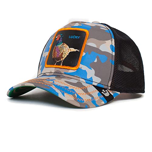 Goorin Bros. Unisex-Erwachsene The Farm Kablamo Camo Collection Adjustable Trucker Cap Baseballkappe, Blau (Luck Stays Down), Einheitsgröße von Goorin Bros.