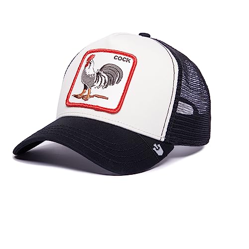 Goorin Bros. The Farm Original Core Unisex Adjustable Snapback Trucker Hat, Black/White (The Cock), One Size, Schwarz/Weiß (Der Hahn), EinheitsgröÃŸe von Goorin Bros.