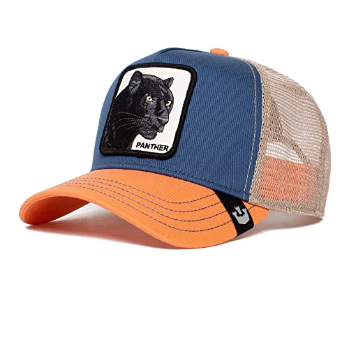 Goorin Bros. The Farm Trucker-Kappe aus Netzstoff für Damen und Herren, Blau/Orange (der Panther), Einheitsgröße von Goorin Bros.