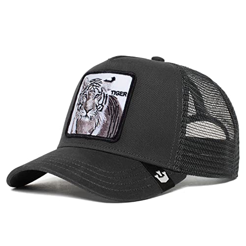 Goorin Bros. The Farm Trucker-Kappe aus Netzstoff für Damen und Herren, Schwarz (White Tiger), Einheitsgröße von Goorin Bros.