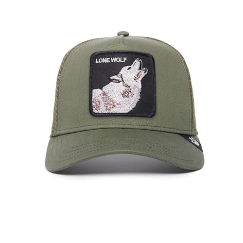 Goorin Bros. Unisex-Erwachsene The Farm Original Adjustable Snapback Trucker Hat Baseballkappe, Olive (Der einsame Wolf), Einheitsgre von Goorin Bros.