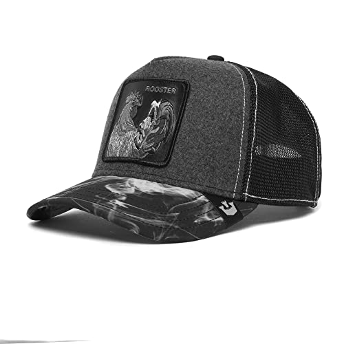 Goorin Bros. The Farm Noir Collection Unisex verstellbare Trucker-Kappe, Schwarz/Maltese Rooster, Einheitsgröße von Goorin Bros.