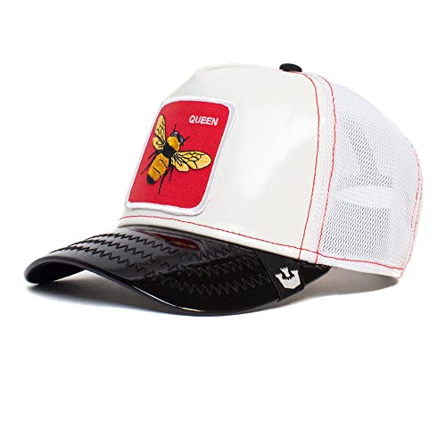 Goorin Bros. The Farm Unisex High Shine Patent Collection verstellbare Trucker-Kappe, White (The Red Queen), Einheitsgröße Goorin Bros. The Farm Unisex High Shine Patent Collection verstellbare Trucker-Kappe, White (The Red Queen), Einheitsgröße von Goorin Bros.