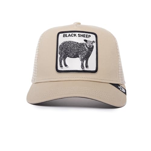 Goorin Bros. Unisex-Erwachsene The Farm Original Adjustable Snapback Mesh Trucker Hat Baseballkappe, Hellbraun (das Schwarze Schaf), Einheitsgre von Goorin Bros.