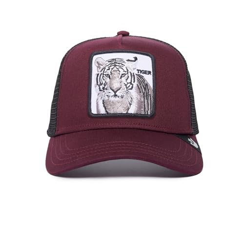 Goorin Bros. Unisex-Erwachsene The Farm Original Adjustable Snapback Mesh Trucker Hat Baseballkappe, Wine (Der weiße Tiger), Einheitsgre von Goorin Bros.