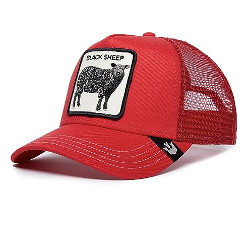 Goorin Bros. Unisex-Erwachsene The Farm Original Adjustable Snapback Mesh Trucker Hat Baseballkappe, Rot (das Schwarze Schaf), Einheitsgröße von Goorin Bros.