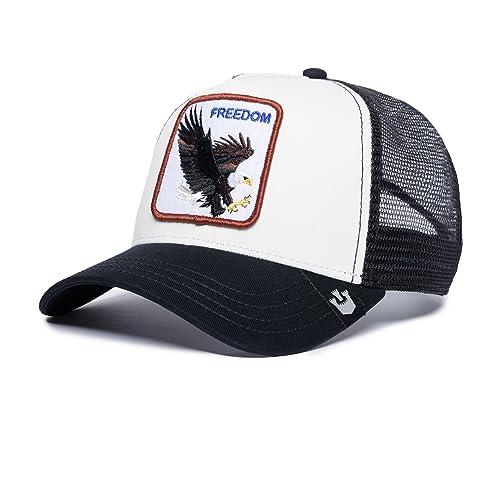 Goorin Bros. Unisex-Erwachsene The Farm Original Adjustable Snapback Trucker Hat Baseballkappe, Weiß (Der Freiheitsadler), Einheitsgröße von Goorin Bros.