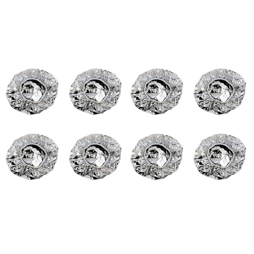 Goorvoucs 8X Dusch Haube Wärme Isolierung Aluminium Folie Hut Elastische Kappe für Frauen Friseur Salon -Silber Goorvoucs 8X Dusch Haube Wärme Isolierung Aluminium Folie Hut Elastische Kappe für Frauen Friseur Salon -Silber von Goorvoucs