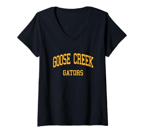 Damen Goose Creek High School HS Goose Creek SC Retrosport T-Shirt mit V-Ausschnitt Damen Goose Creek High School HS Goose Creek SC Retrosport T-Shirt mit V-Ausschnitt von Goose Creek High School T-Shirts & Gifts