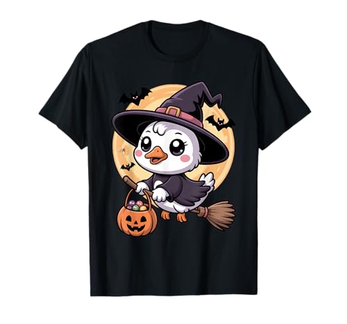 Gans Hexenhut Kürbis Halloween Kostüm Herren Damen Kinder T-Shirt Gans Hexenhut Kürbis Halloween Kostüm Herren Damen Kinder T-Shirt von Goose Lover Halloween Party Wear