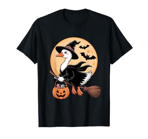 Gans Hexenhut Kürbis Halloween Kostüm Herren Damen Kinder T-Shirt Gans Hexenhut Kürbis Halloween Kostüm Herren Damen Kinder T-Shirt von Goose Lover Halloween Party Wear