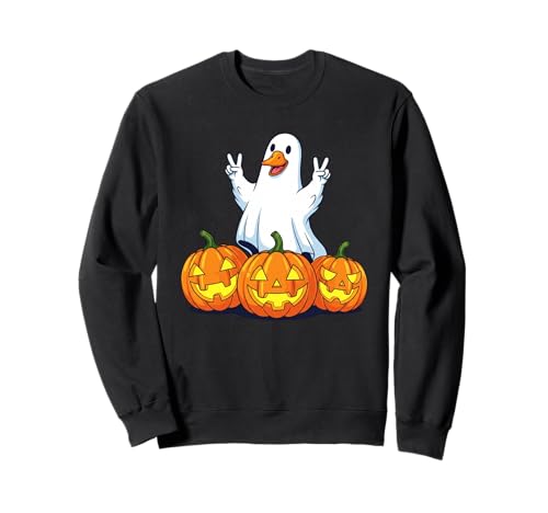 Lustiger Geisterkürbis-Boo für Halloween, Kinder, Herren und Damen Sweatshirt von Goose Lovers Geese Halloween Ghost Pumpkin Outfits