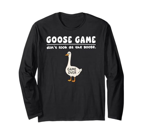 Lustiges Gans-Spiel Don't Look Game Over für Jungen Mädchen Kinder Langarmshirt von GooseAxis1