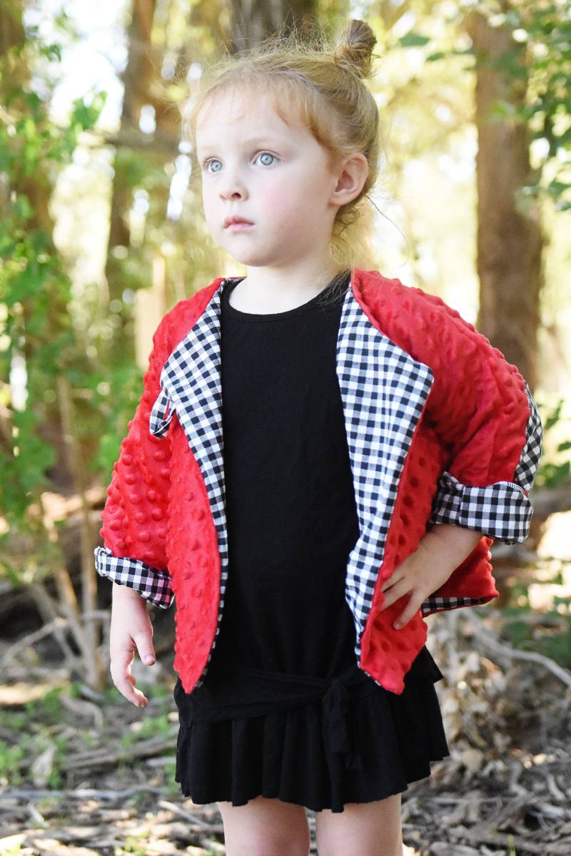 Texas Tech Personalisierte Kinder Mantel Jacke Rot Schwarz Minky Des Kindes von GooseGooseDuckDesign