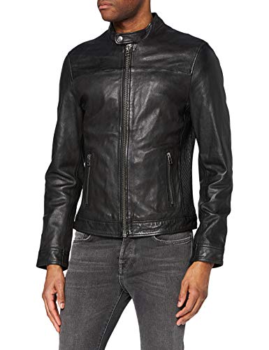 Goosecraft Herren Alain Biker Jacke, Schwarz (Jet Black JetBlack), XXX-Large von Goosecraft