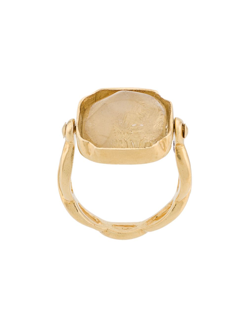 Goossens Eckiger 'Cabochons' Ring - Gold von Goossens