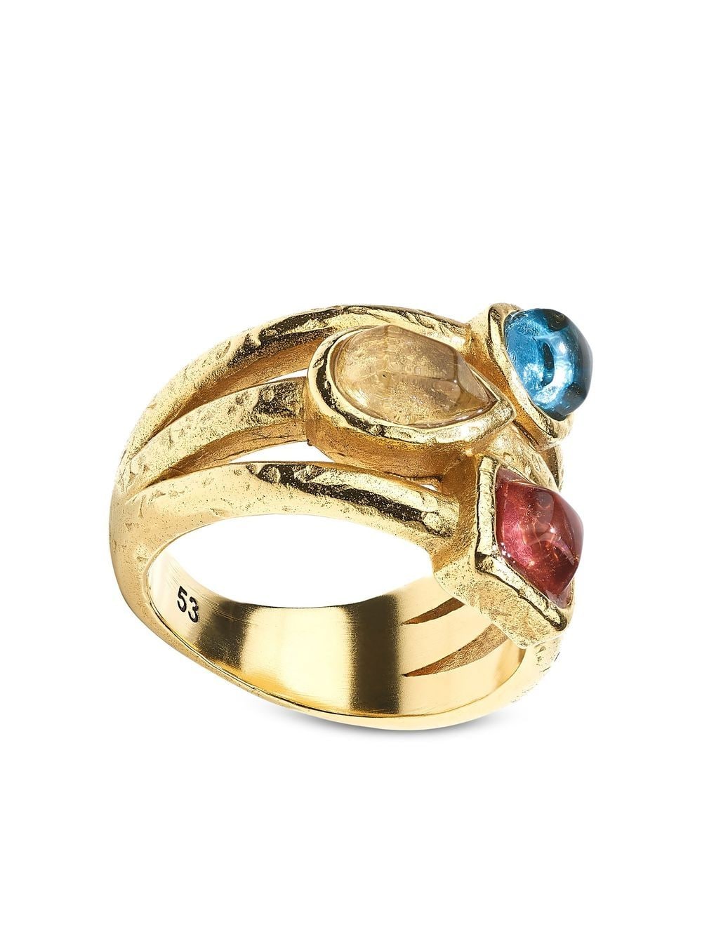 Goossens Ring mit kleinen Cabochons - Gold von Goossens