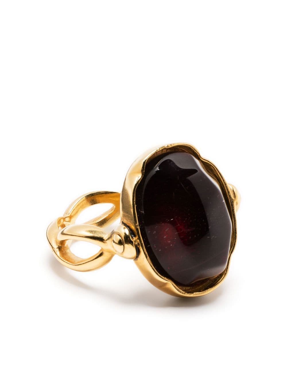 Goossens Ovaler Ring mit Cabochon - Gold von Goossens