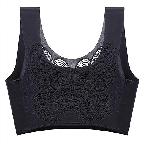 Goosuny Sport BH Damen Push up Starker Halt Große Brüste Sport-BH ohne Bügel Bustier Zero Feel Seamfree Bralette Top Gepolstert Yoga Bra Top Schmetterling Rücken Fitness Jogging von Goosuny