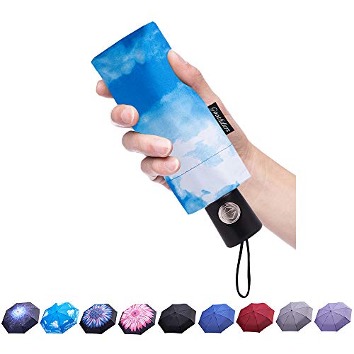 Goothdurs Automatischer Mini-Reise-Regenschirm, winddicht, kompakt, automatisches Öffnen/Schließen, klein, leicht, zusammenklappbar, für Damen und Herren Goothdurs Automatischer Mini-Reise-Regenschirm, winddicht, kompakt, automatisches Öffnen/Schließen, klein, leicht, zusammenklappbar, für Damen und Herren von Goothdurs