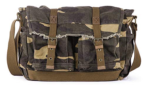 Gootium Canvas Messenger Bag - Vintage Umhängetasche Fransen Stil Satchel von Gootium