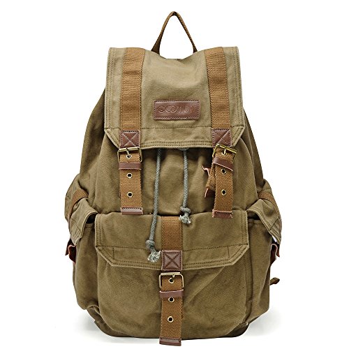 Gootium Herren/Damen Canvas Wanderrucksack 21101 - armygreen von GOOTIUM