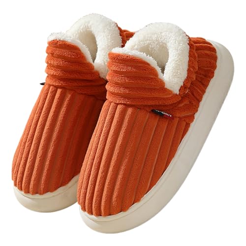 Damen Baumwollhausschuhe | Hausschuhe Scuff Slides Anti-Rutsch-Hausschuhe,Indoor Outdoor Scuff Slides, Winter bequeme Slip-On Fuzzy Home Hausschuhe für Damen und Herren Goowafur von Goowafur