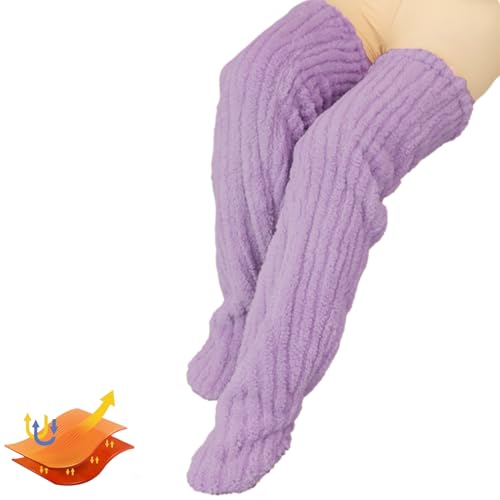 Damen Winterstrümpfe | Verlängerte und verdickte Winterstrümpfe - Warme Korallen-Fleece-Socken, Slipper-Socken für den Heimgebrauch und Cosplay Goowafur von Goowafur