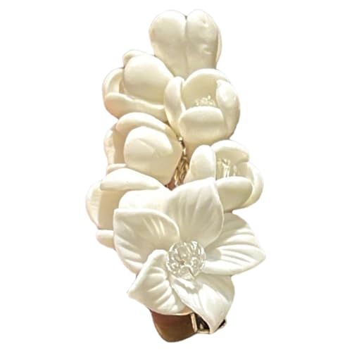 Goowafur Weiße Blumen-Haarspange, Blumen-Haarnadel für Frauen, Muttertags-Haarspange, Weißes -Haarteil, Haarnadel, leicht, luxuriös, High-End-Gefühl, pastoraler Stil für Frauen Goowafur Weiße Blumen-Haarspange, Blumen-Haarnadel für Frauen, Muttertags-Haarspange, Weißes -Haarteil, Haarnadel, leicht, luxuriös, High-End-Gefühl, pastoraler Stil für Frauen von Goowafur