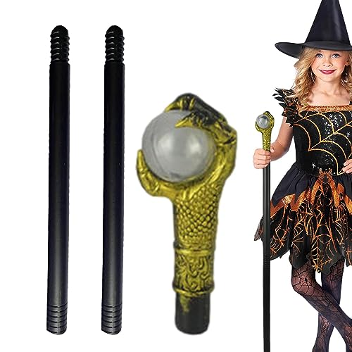 Halloween Prop Stick Pimp Canes, Zauberstab Zepter Cane für Halloween King Cosplay Prop, Festival King Cosplay Zepter Spielzeug, Halloween Foto Prop Zubehör Dekorationen für Kinder Erwachsene Goowafur von Goowafur