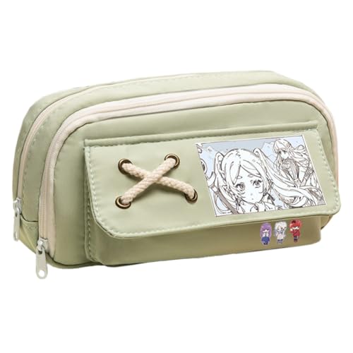 Frieren Federmäppchen Student Schreibwaren Federmäppchen Anime Frieren Merch Schreibwaren Tasche Schulsaison Geschenk für Schüler Mädchen und Jungen, Typ 1, 21*11*5.5cm, Kosmetikkoffer von Gooyeh