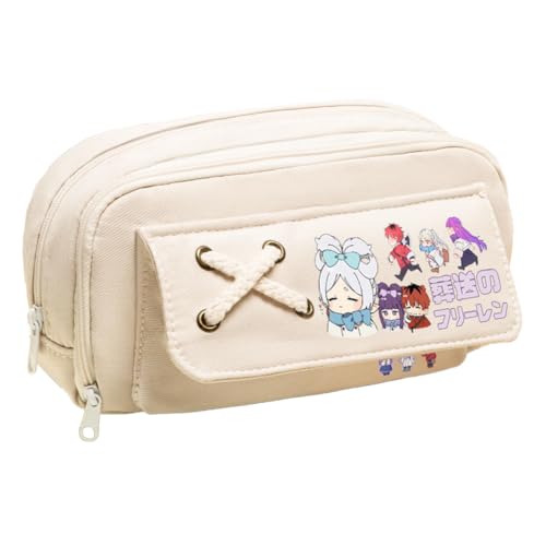 Frieren Federmäppchen Student Schreibwaren Federmäppchen Anime Frieren Merch Schreibwaren Tasche Schulsaison Geschenk für Schüler Mädchen und Jungen, Typ 11, 21*11*5.5cm, Kosmetikkoffer von Gooyeh