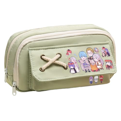 Frieren Federmäppchen Student Schreibwaren Federmäppchen Anime Frieren Merch Schreibwaren Tasche Schulsaison Geschenk für Schüler Mädchen und Jungen, Typ 3, 21*11*5.5cm, Kosmetikkoffer von Gooyeh