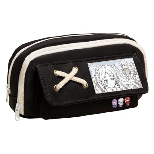 Frieren Federmäppchen Student Schreibwaren Federmäppchen Anime Frieren Merch Schreibwaren Tasche Schulsaison Geschenk für Schüler Mädchen und Jungen, Typ 7, 21*11*5.5cm, Kosmetikkoffer von Gooyeh