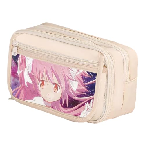 Gooyeh Anime Federmäppchen KanameMadoka Federmäppchen AkemiHomura Schreibwarentasche für Schüler KanameMadoka Merch Schulbedarf 21 x 13 x 8 cm, Typ 22, 21*13*8cm, Kosmetikkoffer von Gooyeh