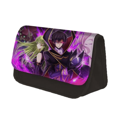 Gooyeh Anime Federmäppchen Lelouch Lamperouge Schreibwarentasche Große Kapazität Cartoon Schreibwaren Anime Federmappe Kinder/Büro Dreieck Federmäppchen von Gooyeh