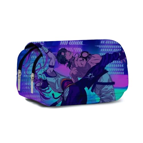 Gooyeh Anime Federmäppchen Sakurayashiki Kaoru/Kyan Reki Stifttasche Doppelreißverschluss Federmäppchen Große Kapazität Stifttasche Studenten Schreibwaren Tasche Anime Tasche Schreibwaren Bürobedarf, von Gooyeh