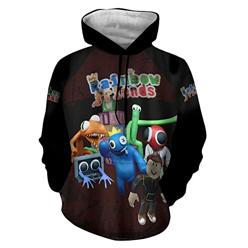 Gooyeh Anime Spiel Kapuzenpullover Regenbogen Freunde 3D bedruckt Pullover Sweatshirt Niedlich Cartoon Casual Style Kostüm Lose Warme Anzug Hoodies Jungen und Mädchen von Gooyeh