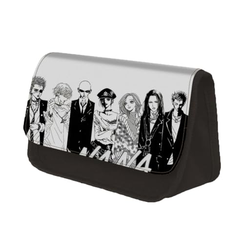 Gooyeh Osaki Nana Federmäppchen Komatsu Nana Anime Federmäppchen Cartoon 3D Gedruckt Manga Stil Große Kapazität Studenten Schreibwaren Tasche Stifttasche Tragbare Box, Typ 4, 22*13*7.5cm von Gooyeh