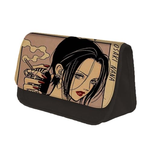 Gooyeh Osaki Nana Federmäppchen Komatsu Nana Anime Federmäppchen Cartoon 3D Gedruckt Manga Stil Große Kapazität Studenten Schreibwaren Tasche Stifttasche Tragbare Box, Typ 7, 22*13*7.5cm von Gooyeh