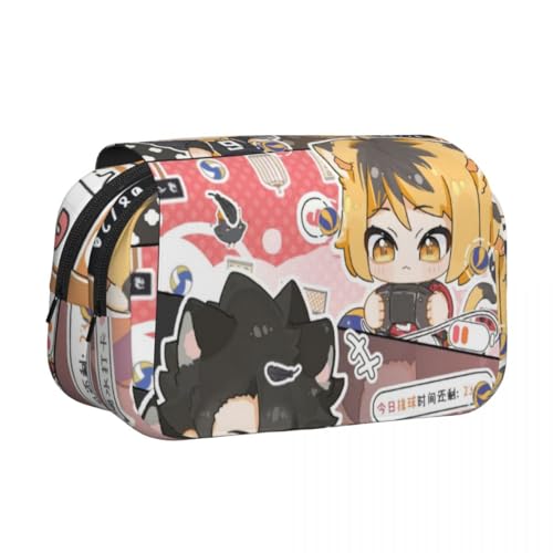 Hinata Shoyo Federmäppchen Anime Hinata Shoyo Federmäppchen Große Kapazität Stifttasche Cartoon Reißverschluss Student Schreibwaren Tasche für Jungen Mädchen, Typ 10, 21*10*7.5cm, Kosmetikkoffer von Gooyeh