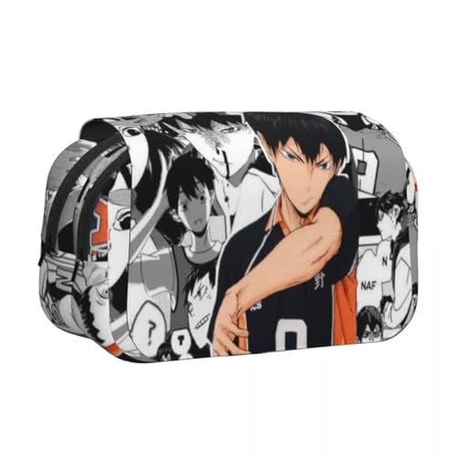 Hinata Shoyo Federmäppchen Anime Hinata Shoyo Federmäppchen Große Kapazität Stifttasche Cartoon Reißverschluss Student Schreibwaren Tasche für Jungen Mädchen, Typ 7, 21*10*7.5cm, Kosmetikkoffer von Gooyeh