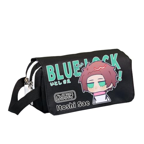 Isagi Yoichi Federmäppchen Anime Bachira Meguru Federmäppchen Große Kapazität Schreibwaren Tasche Cartoon Tragbare Aufbewahrungstasche Federmäppchen für Schüler Mädchen Jungen, Typ 16, 20*10*8cm von Gooyeh