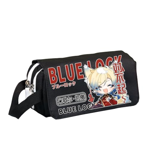 Isagi Yoichi Federmäppchen Anime Bachira Meguru Federmäppchen Große Kapazität Schreibwaren Tasche Cartoon Tragbare Aufbewahrungstasche Federmäppchen für Schüler Mädchen Jungen, Typ 17, 20*10*8cm von Gooyeh