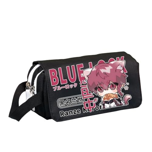 Isagi Yoichi Federmäppchen Anime Bachira Meguru Federmäppchen Große Kapazität Schreibwaren Tasche Cartoon Tragbare Aufbewahrungstasche Federmäppchen für Schüler Mädchen Jungen, Typ 21, 20*10*8cm von Gooyeh