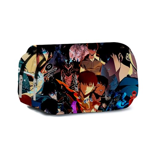 Sung Jin Woo Federmäppchen Anime Cha Hae-in Federmäppchen Große Kapazität Schreibwaren Tasche Cartoon Tragbare Aufbewahrungstasche Federmäppchen für Schüler Mädchen Jungen, Typ 5, 22 cm von Gooyeh