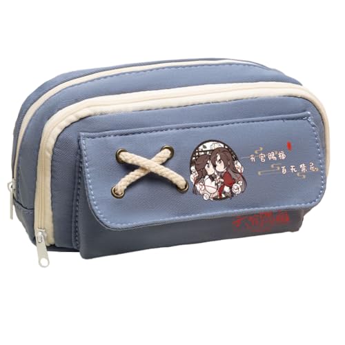 Xie Lian Federmäppchen Anime Hua Cheng Federmäppchen Leinwand Faser Große Kapazität Cartoon Schreibwaren Tasche Tragbare Aufbewahrungstasche für Schüler Mädchen Jungen, Typ 7, 21*11*5.5cm von Gooyeh