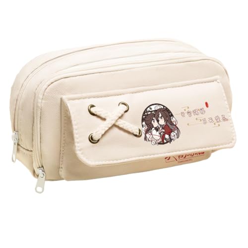 Xie Lian Federmäppchen Anime Hua Cheng Federmäppchen Leinwand Faser Große Kapazität Cartoon Schreibwaren Tasche Tragbare Aufbewahrungstasche für Schüler Mädchen Jungen von Gooyeh