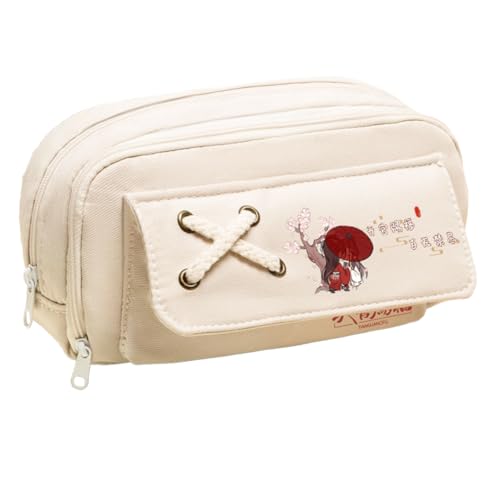 Xie Lian Federmäppchen Anime Hua Cheng Federmäppchen Leinwand Faser Große Kapazität Cartoon Schreibwaren Tasche Tragbare Aufbewahrungstasche für Schüler Mädchen Jungen von Gooyeh